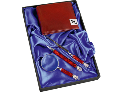 Набор William Lloyd: портмоне, ручка шариковая, лупа, нож для бумаг «Принц Уэльский»